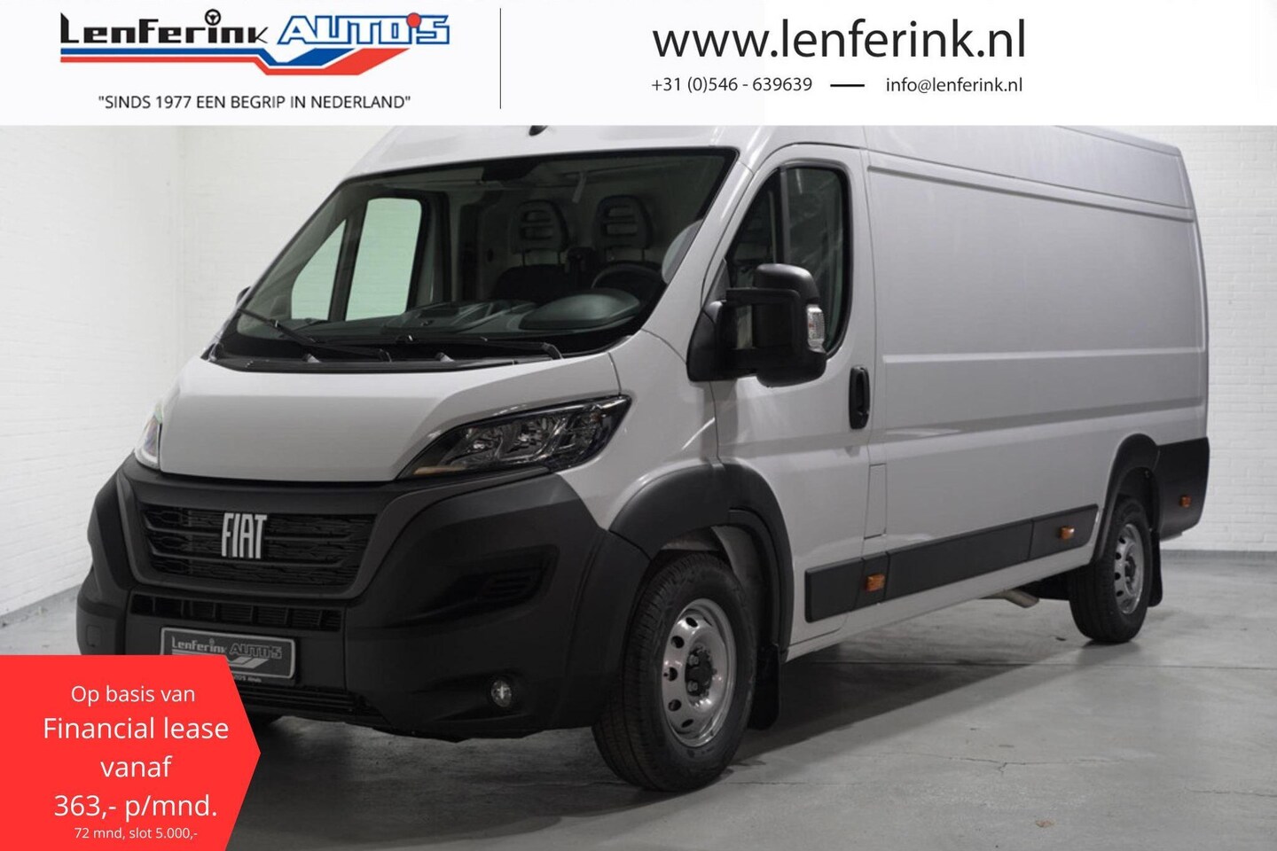 Fiat Ducato - 2.2 MultiJet 140 pk L4H2 Airco, va 363,- p/mnd Cruise control, DAB+, PDC achter, 3-Zits, N - AutoWereld.nl