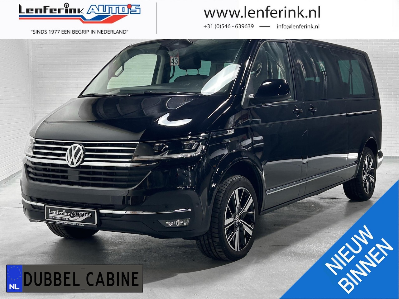 Volkswagen Transporter - 2.0 TDI 204 pk DSG Aut. Dubbel Cabine Camera Dodehoek Assist, Elek. Achterklep, Navi, Duo - AutoWereld.nl