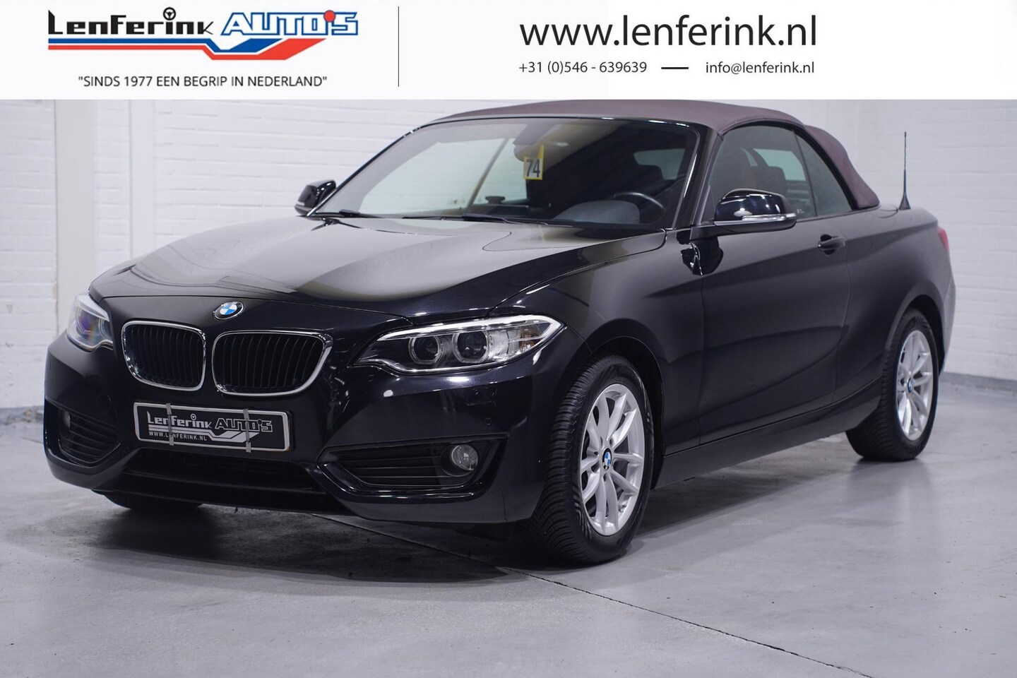 BMW 2-serie Cabrio - 218i High Executive navigatie-Full sattelbraun leder Bi-xenon Led PDC v+a stoelverwarming - AutoWereld.nl