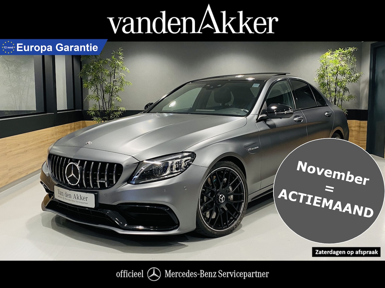 Mercedes-Benz C-klasse - 63 AMG 476PK // DISTRONIC // Memory Stoelen // 360° CAMERA // PANORAMA-SCHUIFDAK // NIGHTP - AutoWereld.nl