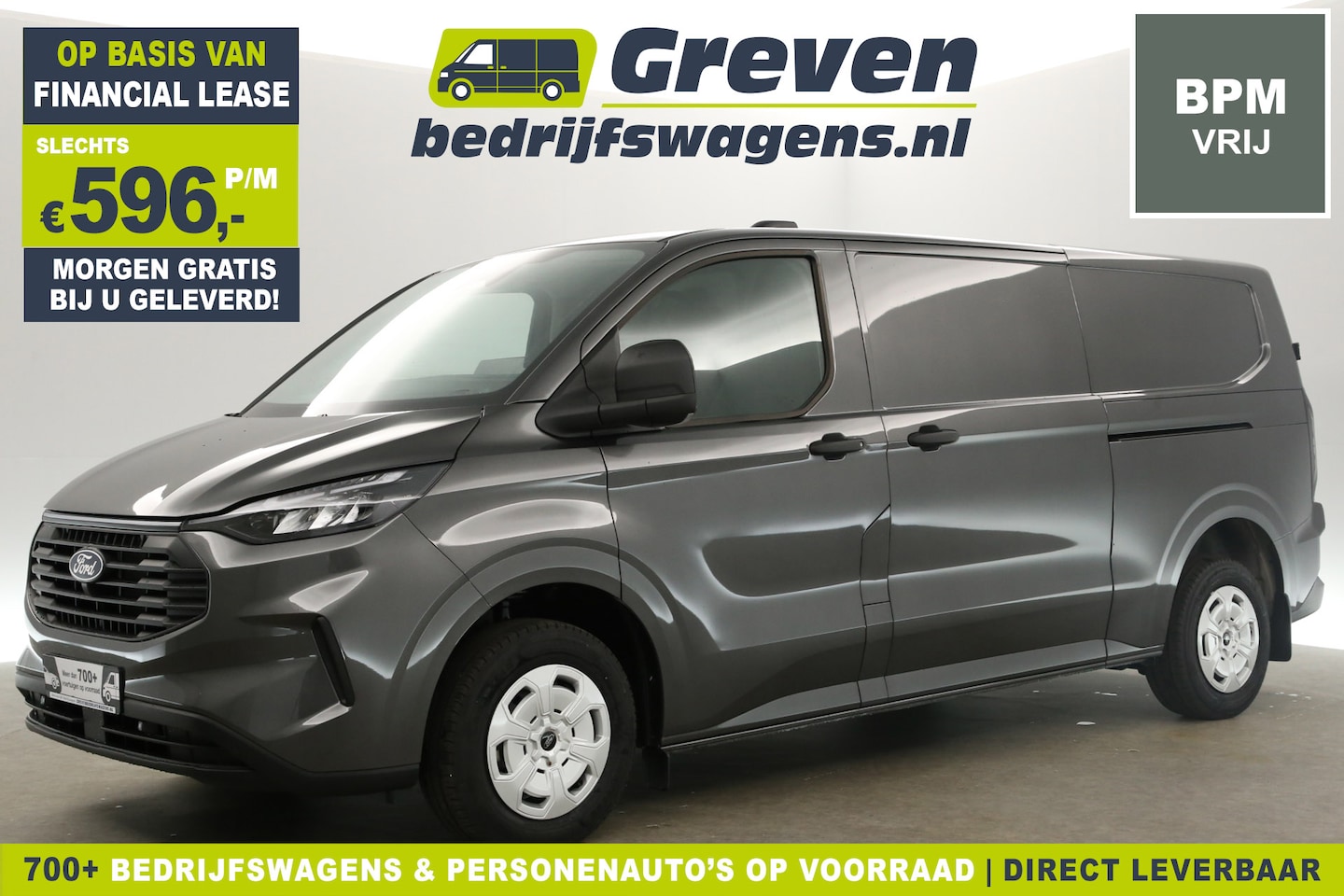 Ford Transit Custom - L2H1 BPM Vrij Automaat Airco Camera Cruise Carplay 2xSchuifdeur PDC LED 3 Persoons - AutoWereld.nl