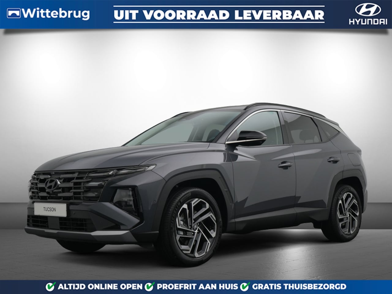 Hyundai Tucson - 1.6 T-GDI HEV Premium Hybride Automaat met Navigatie, Lederen bekleding en Climate Control - AutoWereld.nl