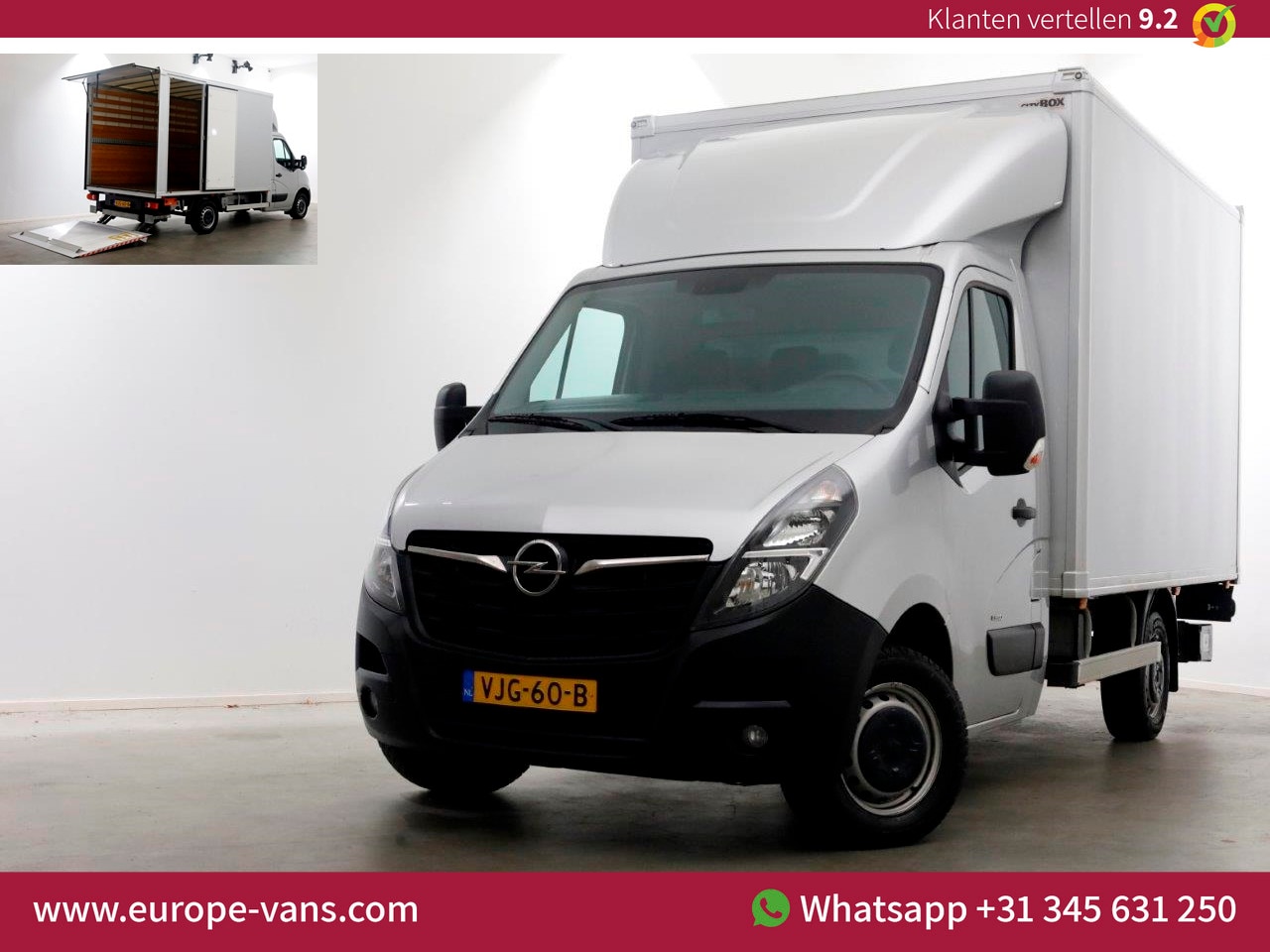 Opel Movano - 2.3 Turbo 136pk L2H1 Bakwagen met laadklep 1000kg en zijdeur 02-2021 - AutoWereld.nl