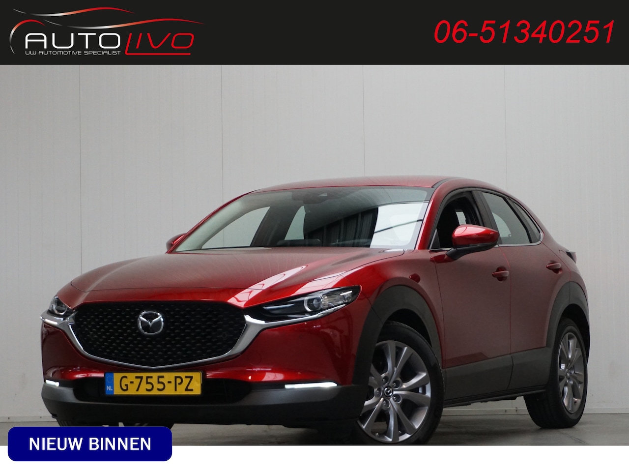 Mazda CX-30 - 2.0 e-SkyActiv-X M Hybrid Comfort 180 PK! NAV H. UP CLIMA PDC CRUISE STOEL VERW. TREKHAAK - AutoWereld.nl