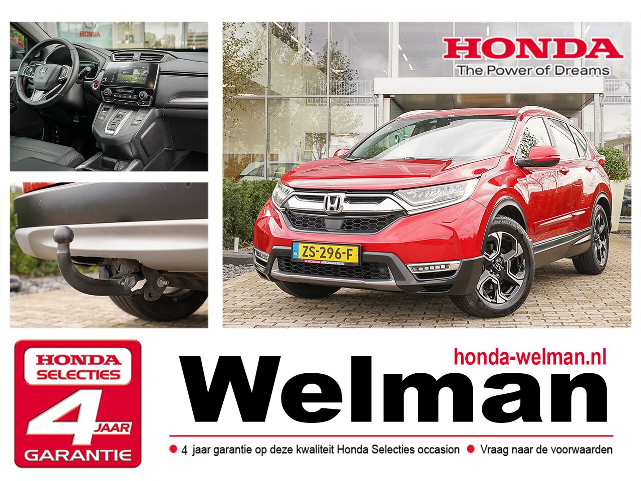 Honda CR-V - 2.0i e:HEV LIFSTYLE - HYBRID - LEDER - CAMERA - TREKHAAK - AutoWereld.nl