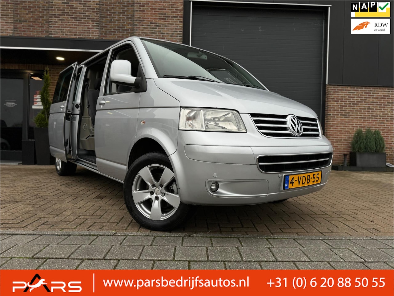 Volkswagen Transporter - 2.5 TDI Youngtimer 340 Lang Highline T-Edition Dubbele Cabine 5persn Airco Navi Cruise con - AutoWereld.nl