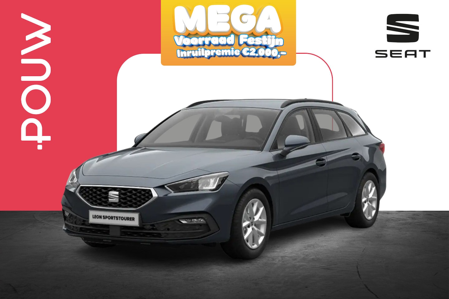 Seat Leon Sportstourer - 1.5 TSI 115pk Style | 16" Velgen | Climate Control - AutoWereld.nl