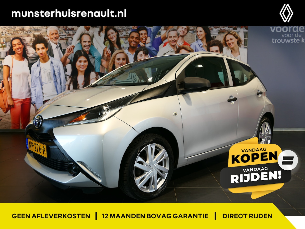 Toyota Aygo - 1.0 VVT-i x-now - Cruise, Mistlampen, Airco - AutoWereld.nl