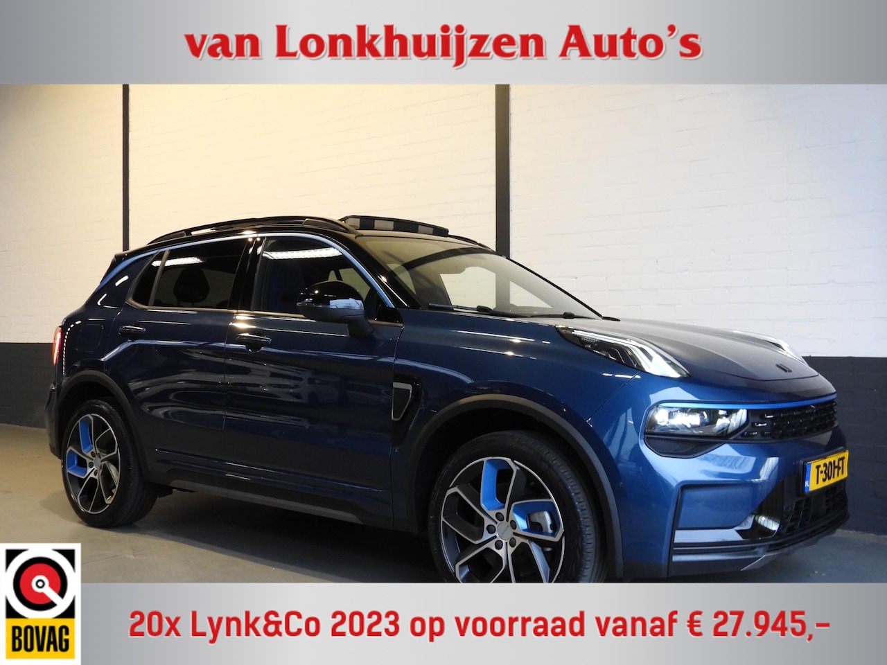 Lynk & Co 01 - 1.5 PHEV Plug-In ZWARTE HEMEL/360CAM/SCHUIFDAK/LED/20"LMV! - AutoWereld.nl