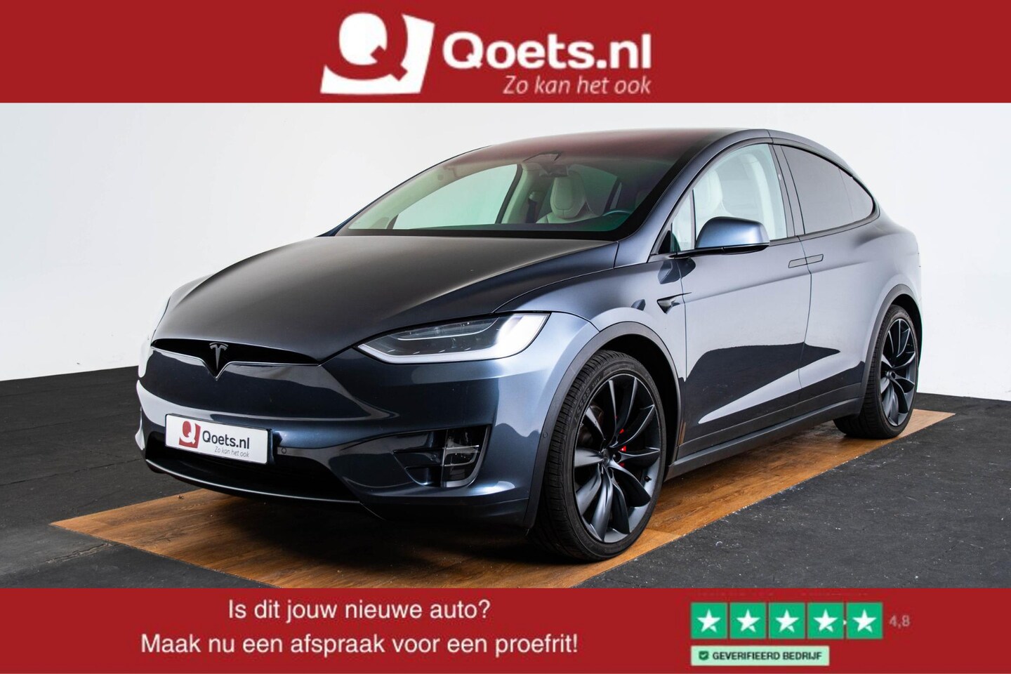 Tesla Model X - 75D Base 7p. 22 inch - Camera - Leder - Adaptive Cruise Control - Panoramadak - AutoWereld.nl