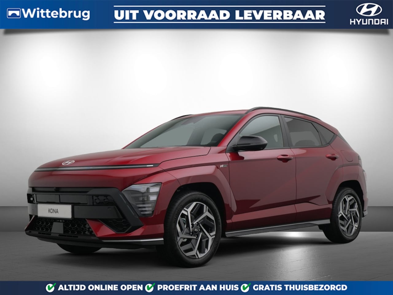 Hyundai Kona - 1.6 GDI HEV N Line Met Navigatie, Adaptive Cruise Control en Camera Uit voorraad leverbaar - AutoWereld.nl