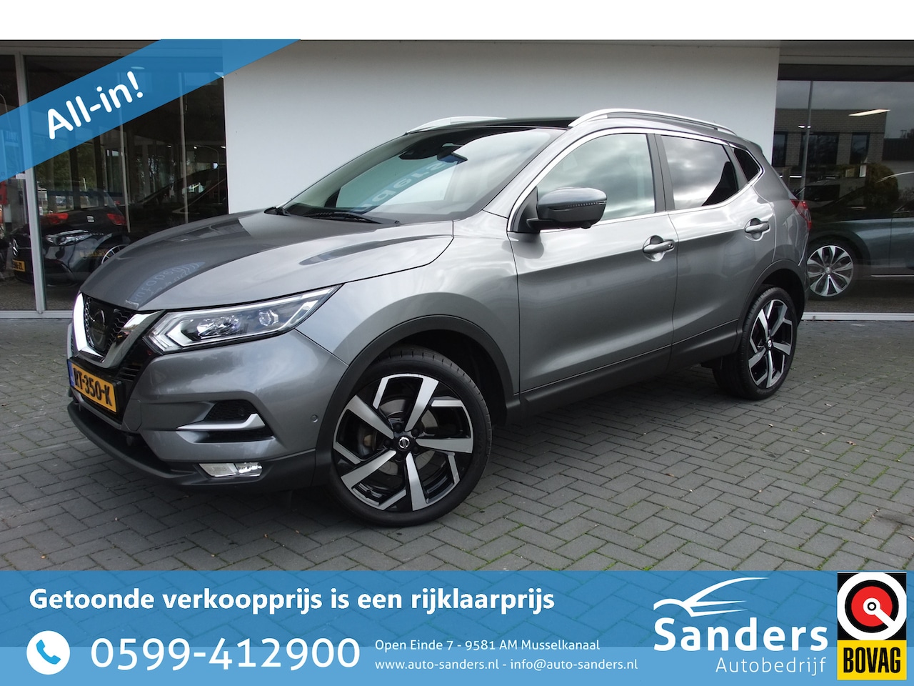 Nissan Qashqai - 1.2 Tekna + / Panorama/ 19 inch/ 360 camera/ Keyless/ LED/ Facelift - AutoWereld.nl