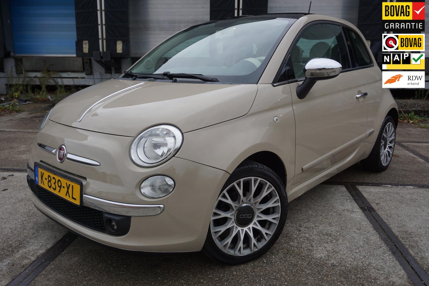 Fiat 500 - 1.2 Lounge * PANO * Airco * Leer * LM Velgen * - AutoWereld.nl