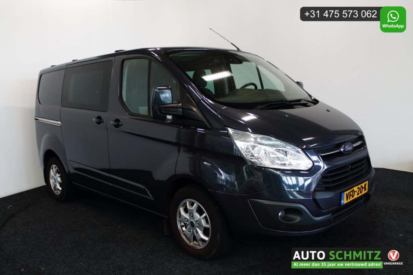 Ford Transit Custom - 270 2.2 TDCI L1H1 Limited DC *Trekhaak/Airco/Cruise* - AutoWereld.nl