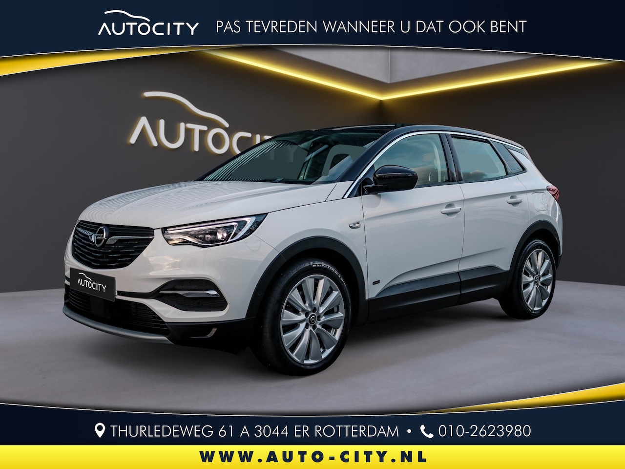 Opel Grandland - 1.6 Turbo 300 pk Hybrid4 4x4 Innovation Navi l Camera l Half Leder - AutoWereld.nl