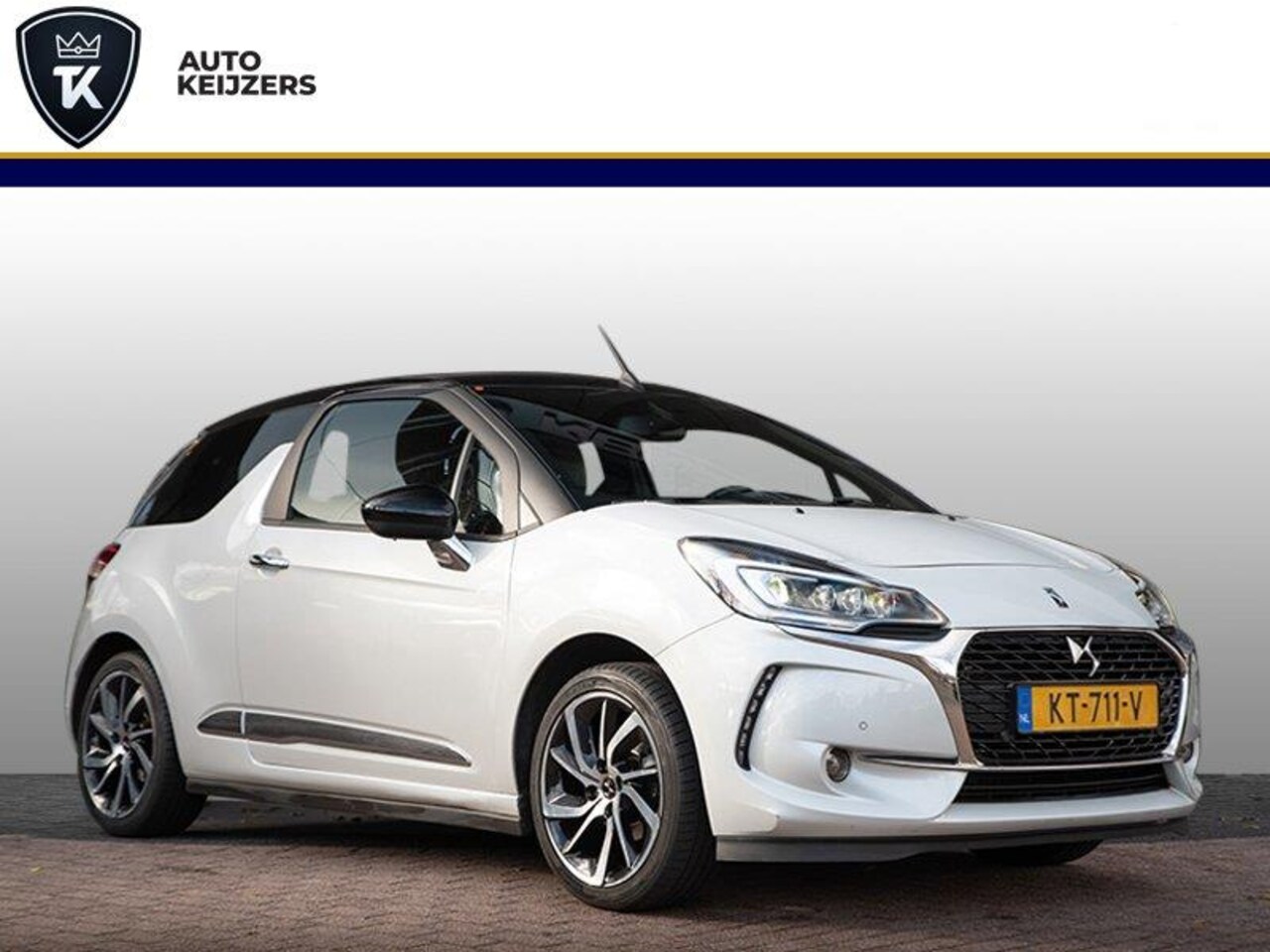 DS 3 Cabrio - 1.2 PureTech So Chic Automaat Leer Navi Stoelverw. - AutoWereld.nl