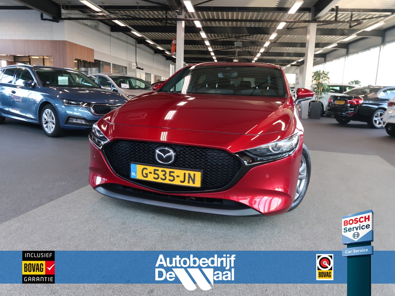 Mazda 3 - 2.0 M Hybrid 180pk Comfort met Bose LEDER/KEYLESS/CAMERA/CARPLAY/PDC/AFN.TREKHAAK - AutoWereld.nl