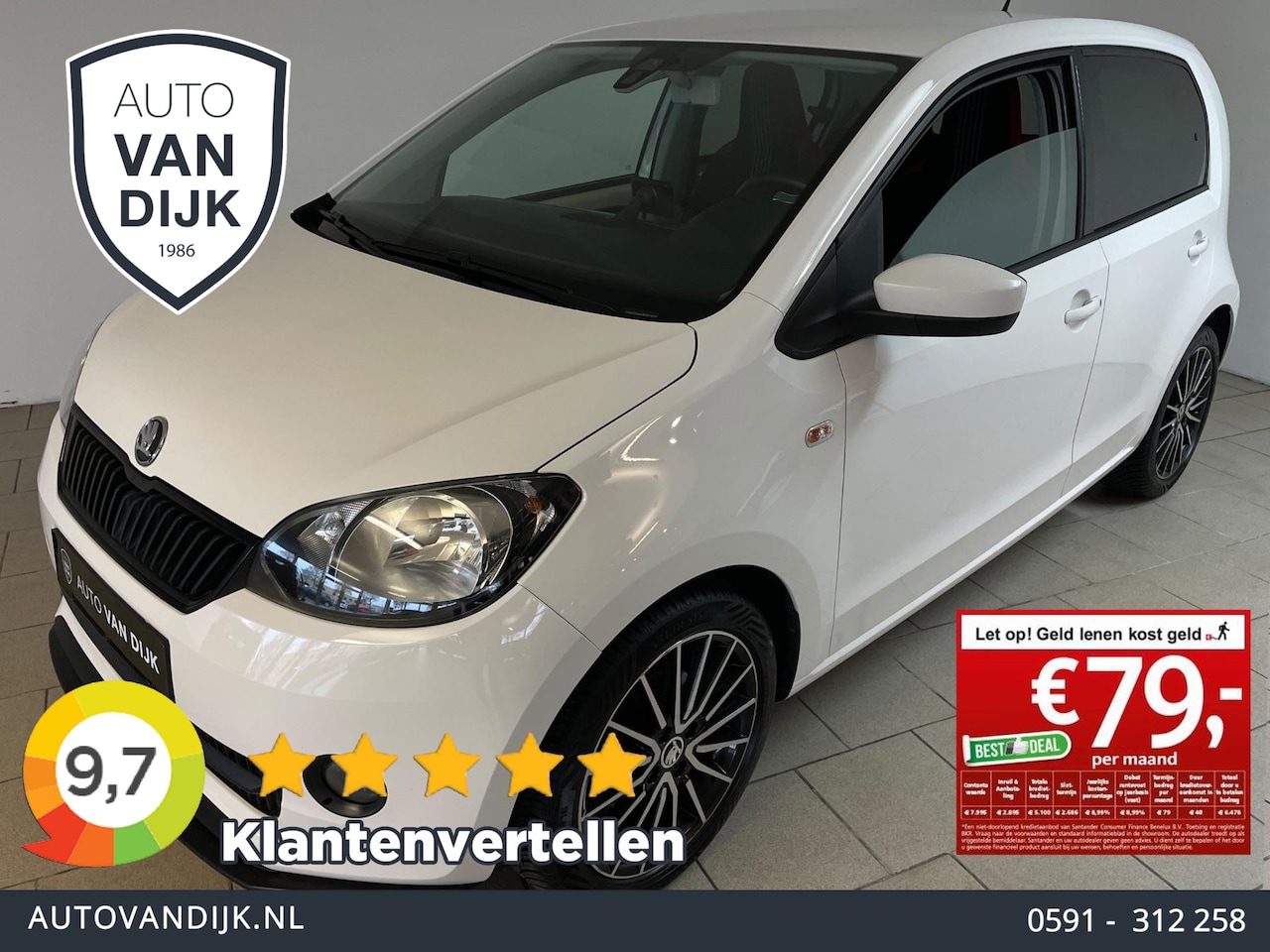 Skoda Citigo - 1.0 Monte Carlo Sport 75PK AIRCO NAVI CRUISE STOELVERW PDC SPOILERS VELGEN SPORTINT 2E EIG - AutoWereld.nl