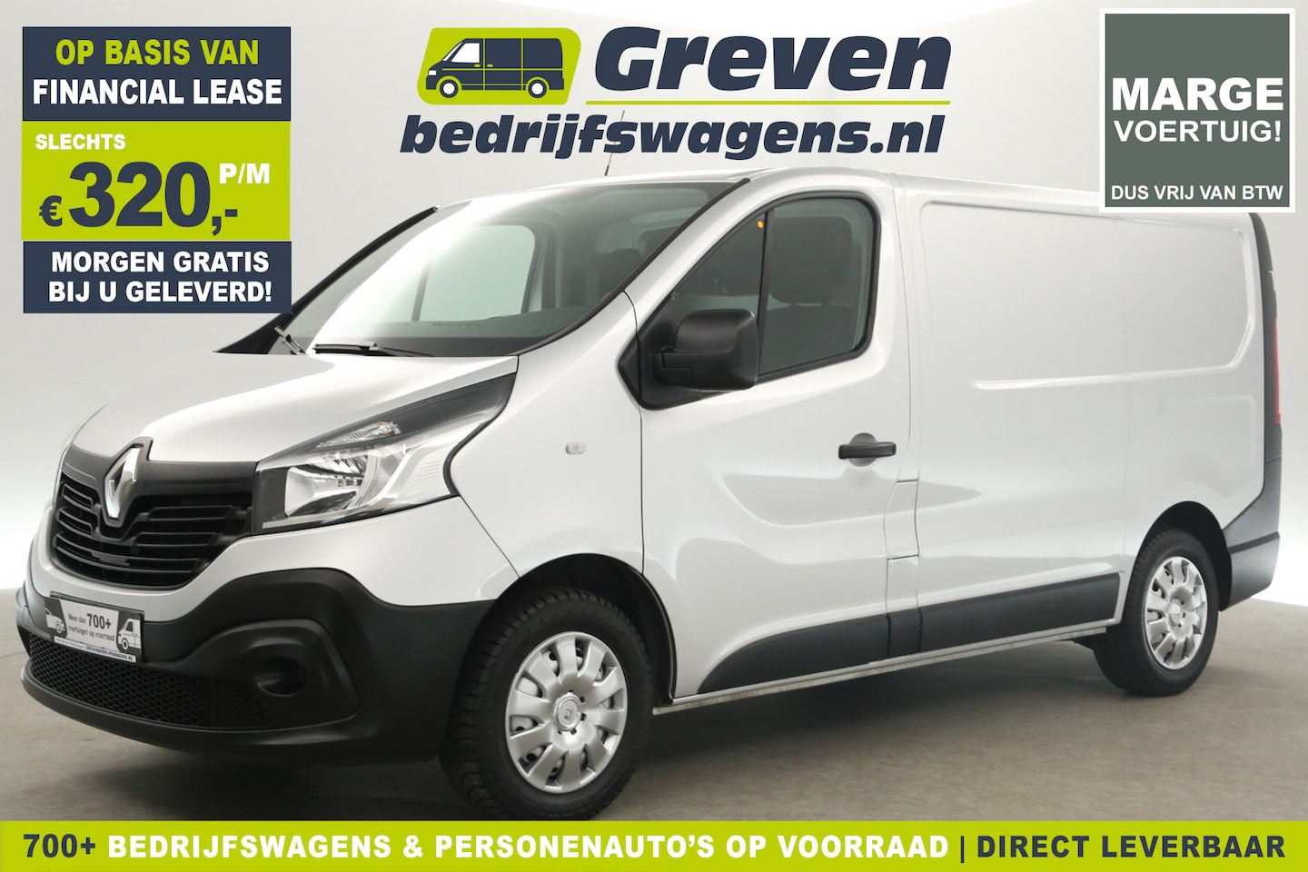 Renault Trafic - 1.6 dCi T27 L1H1 | Marge | Airco Cruise PDC Navigatie Metallic DAB+ Elektrpakket - AutoWereld.nl