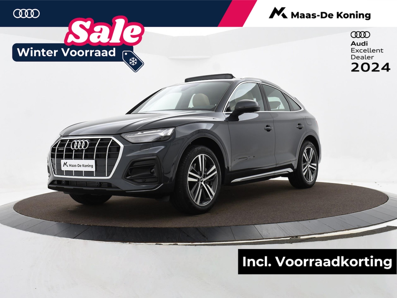 Audi Q5 Sportback - Advanced edition 50 TFSI e 299 pk · Luchtvering · Glazen panoramadak · Ass. pakket City + - AutoWereld.nl