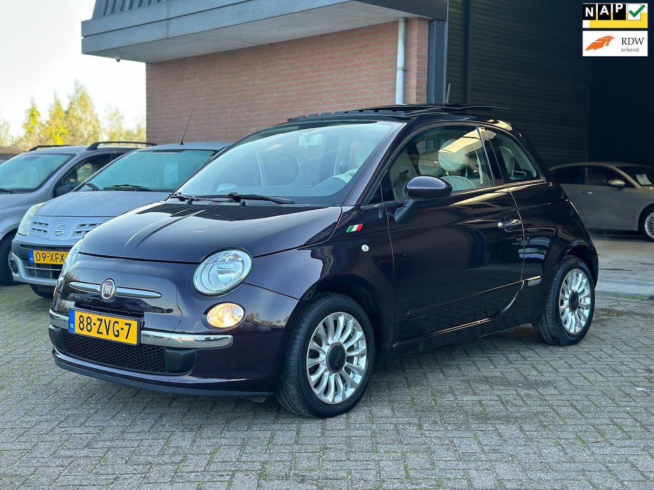 Fiat 500 - 0.9 TwinAir Lounge PANODAK, CLIMA, PDC, BOEKJES!! - AutoWereld.nl