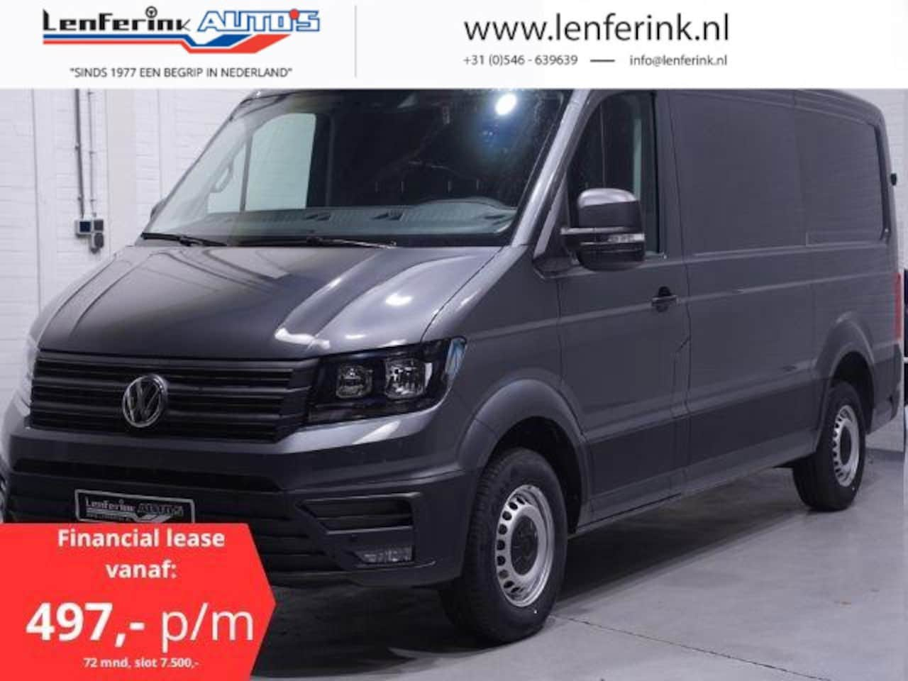 Volkswagen Crafter - 2.0 TDI 140 pk L3H2 DSG Aut. Navi, Camera Cruise Control, PDC V+A, Geveerde Stoel, 3-Zits, - AutoWereld.nl