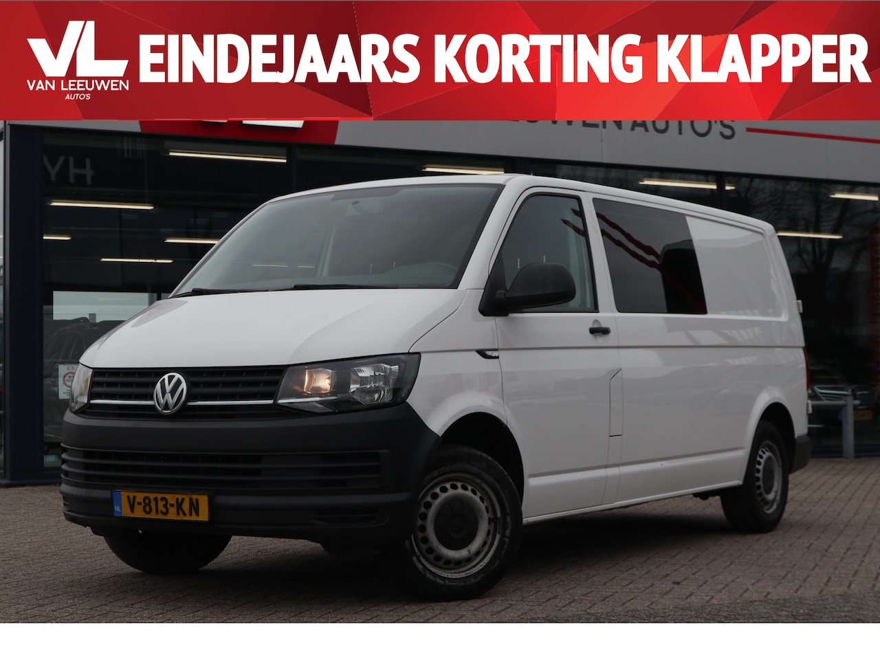 Volkswagen Transporter - 2.0 TDI L2H1 DC | APK 02-08-2025 | 6 persoons | Airco | Trekhaak - AutoWereld.nl