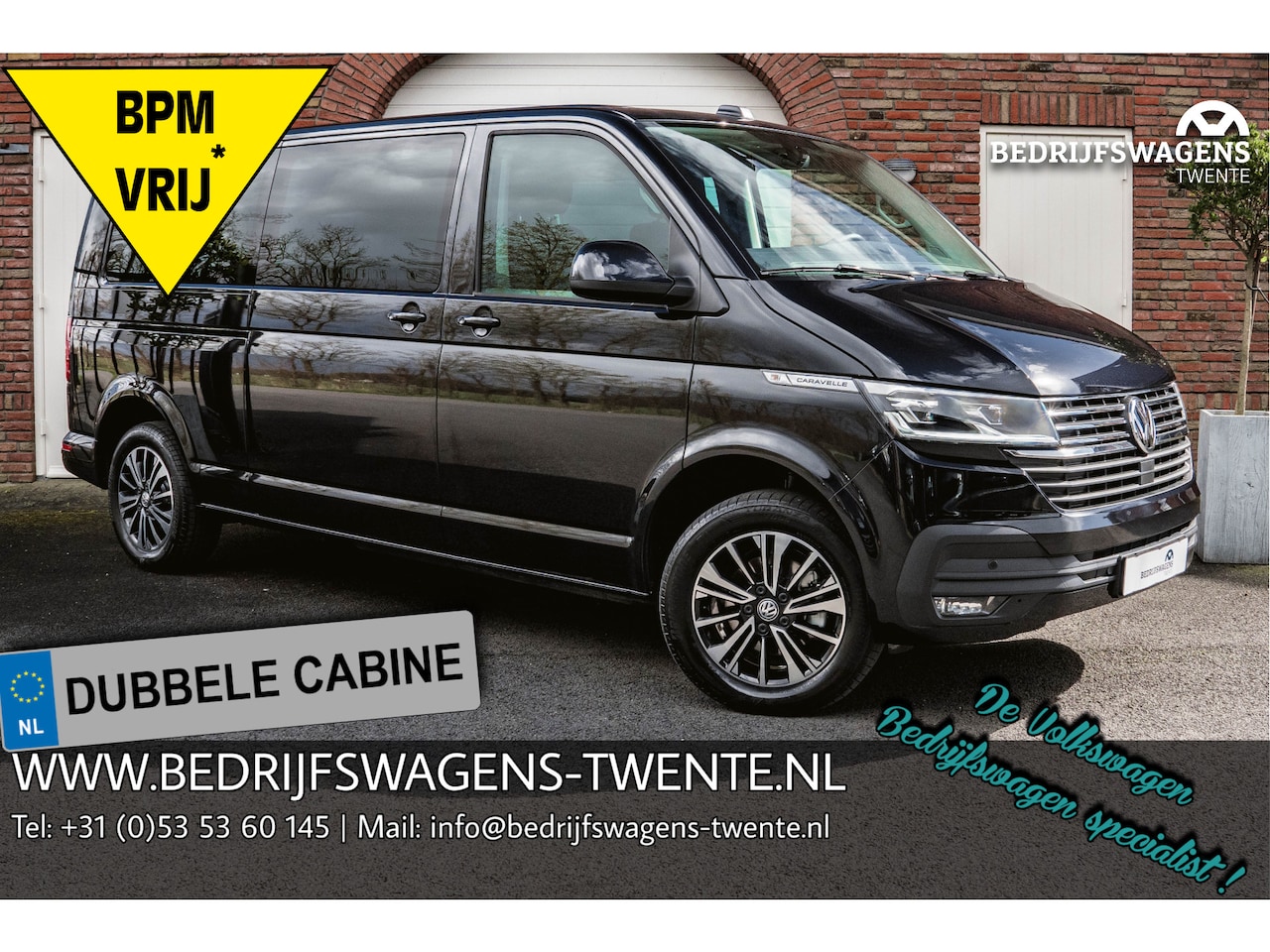 Volkswagen Transporter Caravelle - T6.1 2.0 TDI 150 PK DSG CARAVELLE L2H1 A-KLEP ACC | LED | Privacy glass | Apple Carplay/An - AutoWereld.nl