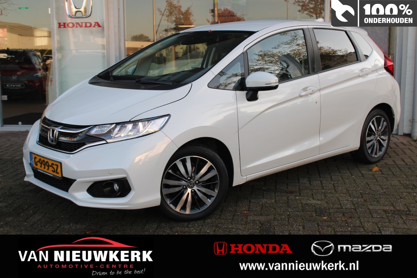 Honda Jazz - 1.3 i-VTEC 102pk CVT Elegance AUT NAVI PDC CAMERA 1E EIGENAAR STOELVERW. NAP - AutoWereld.nl