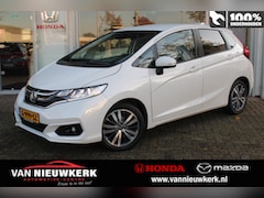 Honda Jazz - 1.3 i-VTEC 102pk CVT Elegance AUT NAVI PDC CAMERA 1E EIGENAAR STOELVERW. NAP