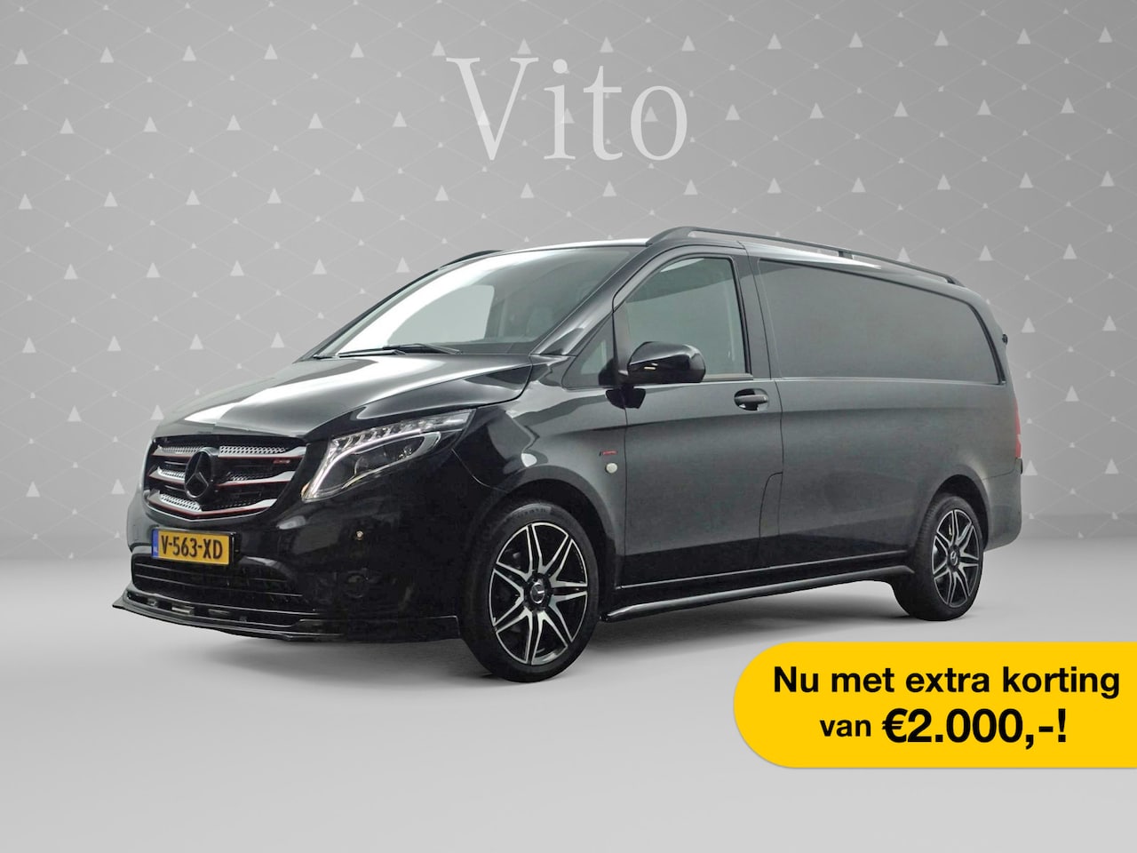 Mercedes-Benz Vito - 114 CDI Lang AMG Night Edition Aut- Design Leder 3 pers I  Xenon Led Matrix I  Sidebars I - AutoWereld.nl