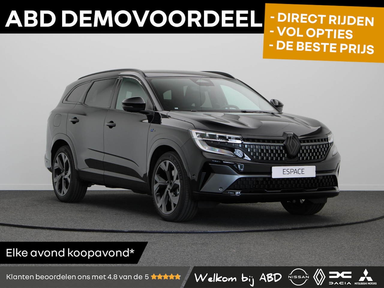 Renault Espace - E-Tech Hybrid 200pk esprit Alpine 7p. | Panoramisch vast glazen dak | Head-up display | St - AutoWereld.nl