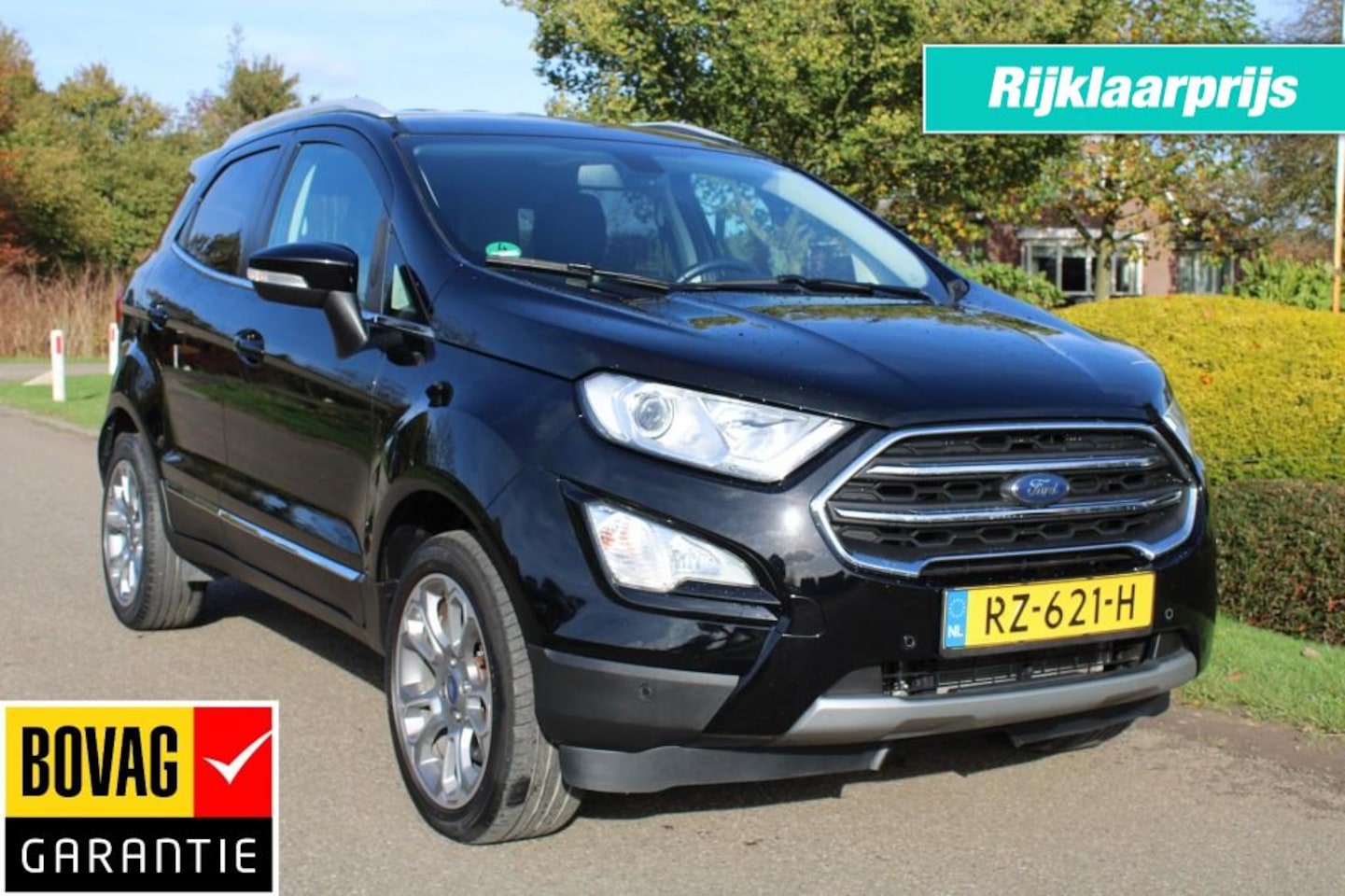 Ford EcoSport - 1.0 EB 125pk Titanium ECC/cruise/navi/half leer/camera/trekhaak - AutoWereld.nl