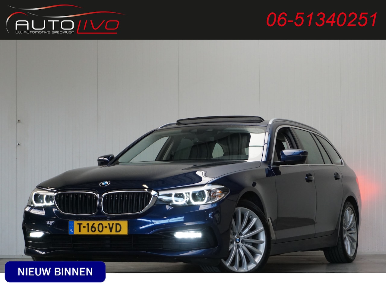 BMW 5-serie Touring - 520d xDrive High Executive Edition PANO LEDER NAVI PRO XENON LED LUCHTVERING etc. - AutoWereld.nl