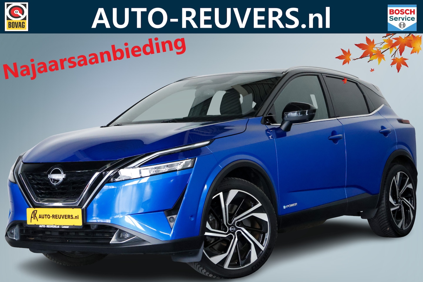 Nissan Qashqai - 1.5 e-Power Tekna Plus / Panorama / HUD / Leder / LED / ACC / Camera / CarPlay - AutoWereld.nl