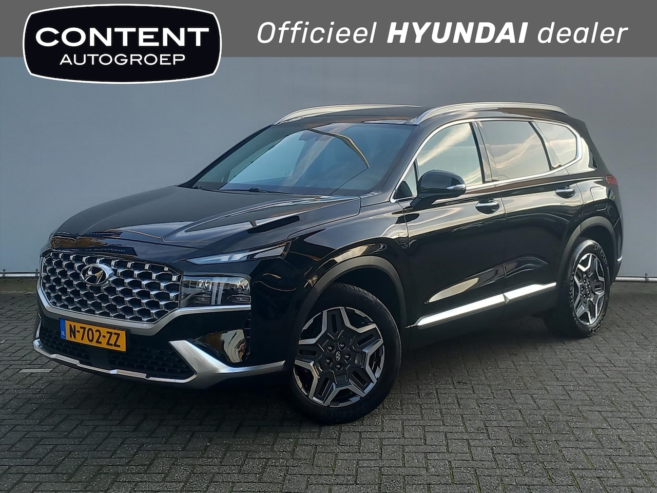 Hyundai Santa Fe - 1.6 T-GDi HEV 230pk Aut. Premium Sky I Navi I Panorama dak - AutoWereld.nl