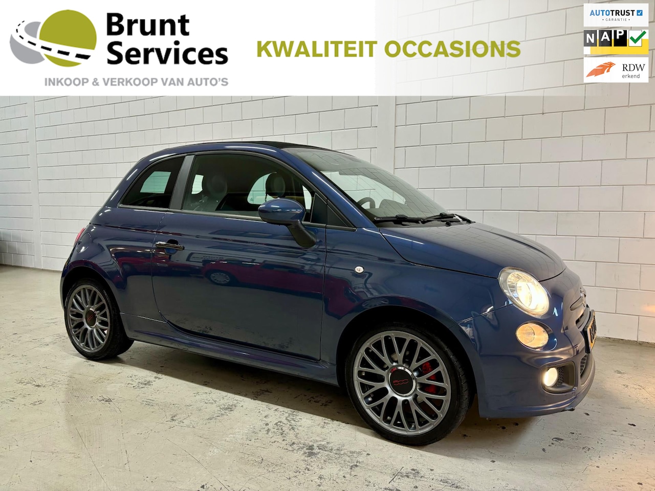 Fiat 500 C - 0.9 TwinAir 500 Sport Bj.13|Leer/Alcantara|Airco|Pdc|16Inch !! - AutoWereld.nl