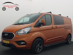 Ford Transit Custom - 300 2.0 TDCI 170PK L2H1 Limited DC AUTOMAAT / 2X SCHUIFDEUR / CAMERA / TREKHAAK / STOELVER