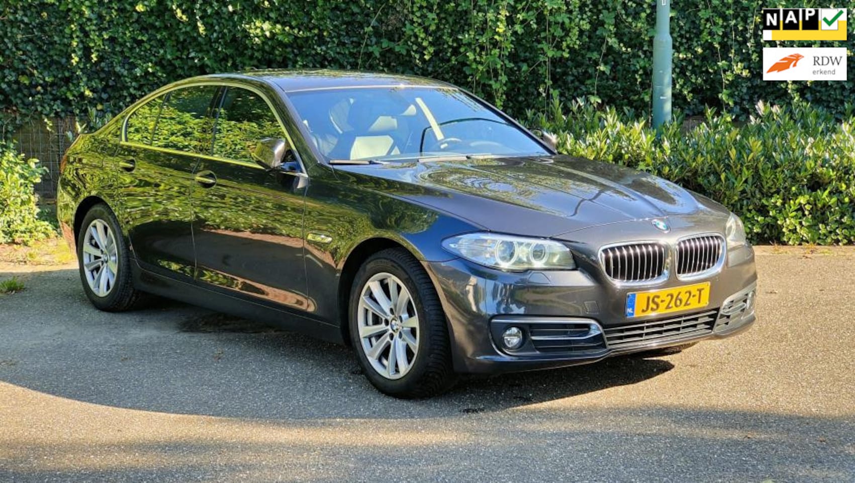 BMW 5-serie - 520i Luxury Edition 6WB dig. Teller NAP NL Cam Memory stoelen Leder Navi GR - AutoWereld.nl