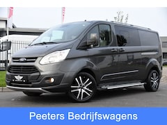 Ford Transit Custom - 2.0 TDCI L2H1 Limited DC PB Edition Camera, Cruise, 170PK, Sensoren, Trekhaak, Leder, 2 x