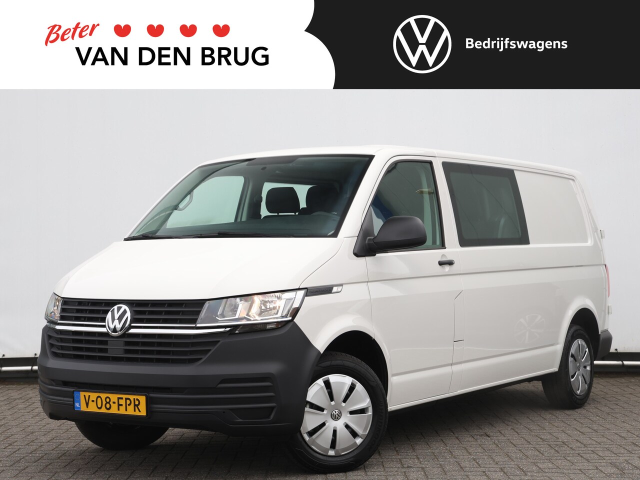 Volkswagen Transporter - 2.0 TDI L2H1 28 110pk | Airco | Cruise Control | Bluetooth | Bijrijdersbank | Achterdeuren - AutoWereld.nl