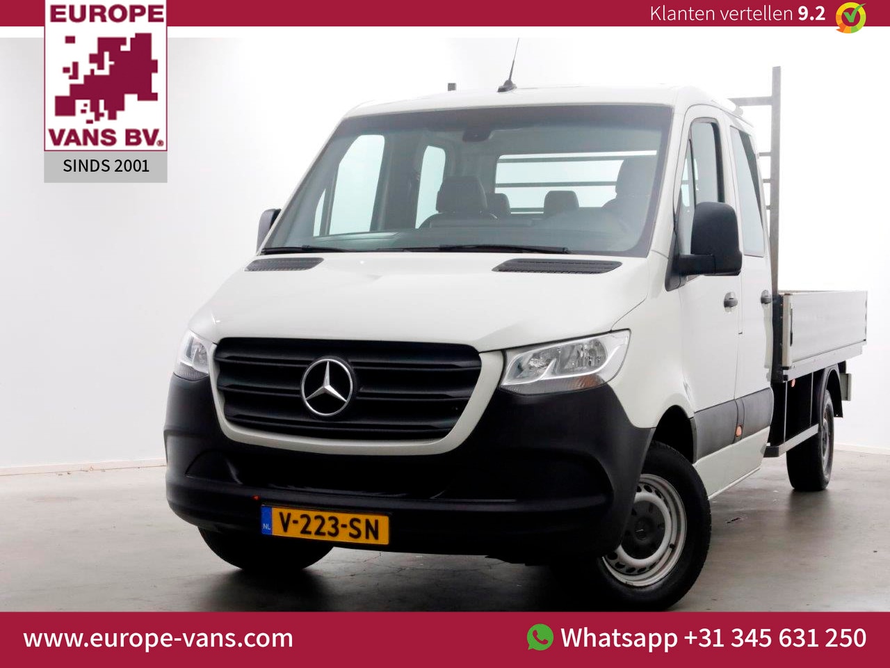 Mercedes-Benz Sprinter - 314 CDI 143pk 7G automaat D.C. Open laadbak Airco/Trekhaak 3500kg 11-2018 - AutoWereld.nl