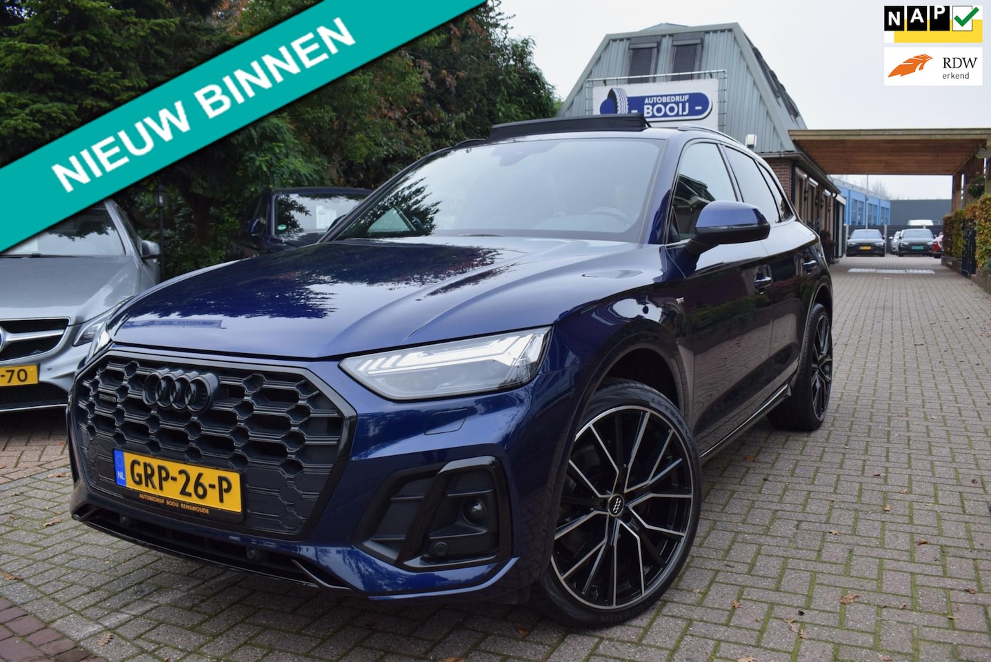 Audi Q5 - 55 TFSI e S edition TREKH AUTOM/PANO/ADAP CRUISE/NAVI/TREKH/STUUR EN STOEL VERW/CAMERA/XEN - AutoWereld.nl