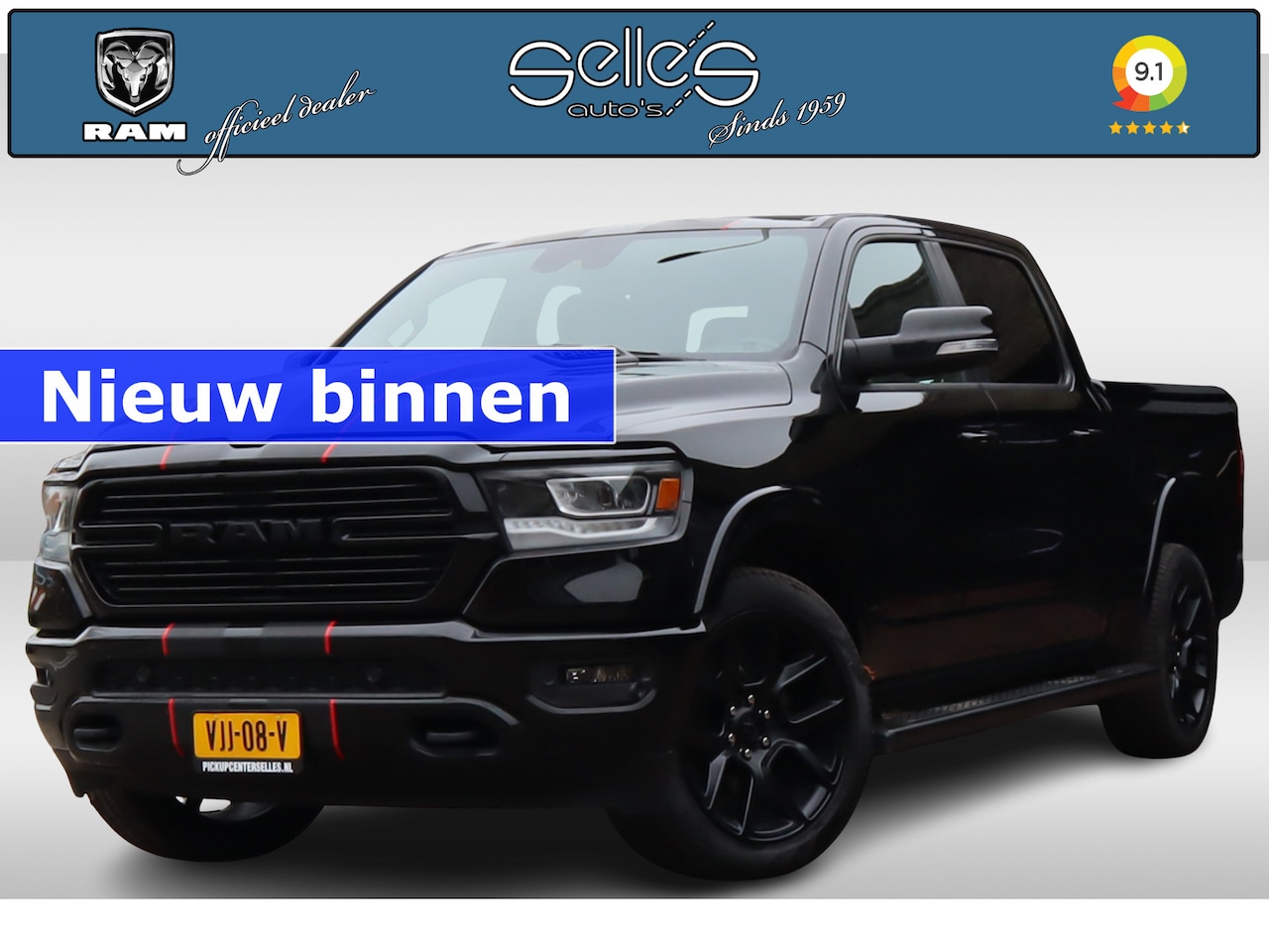 Dodge Ram 1500 - 5.7 V8 4x4 Crew Cab Laramie | Cut out uitlaatsysteem | Applecarplay | Stoel/stuurverwarmin - AutoWereld.nl