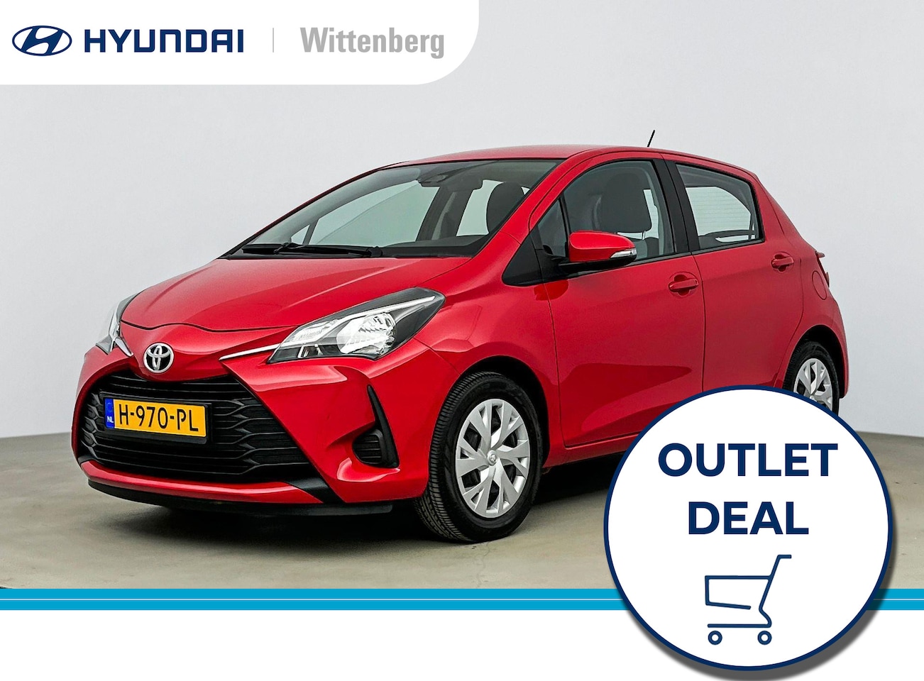 Toyota Yaris - 1.0 VVT-i Comfort | Outletdeal! | Unieke km-stand! | Airco | Bluetooth | Leder stuur | El. - AutoWereld.nl