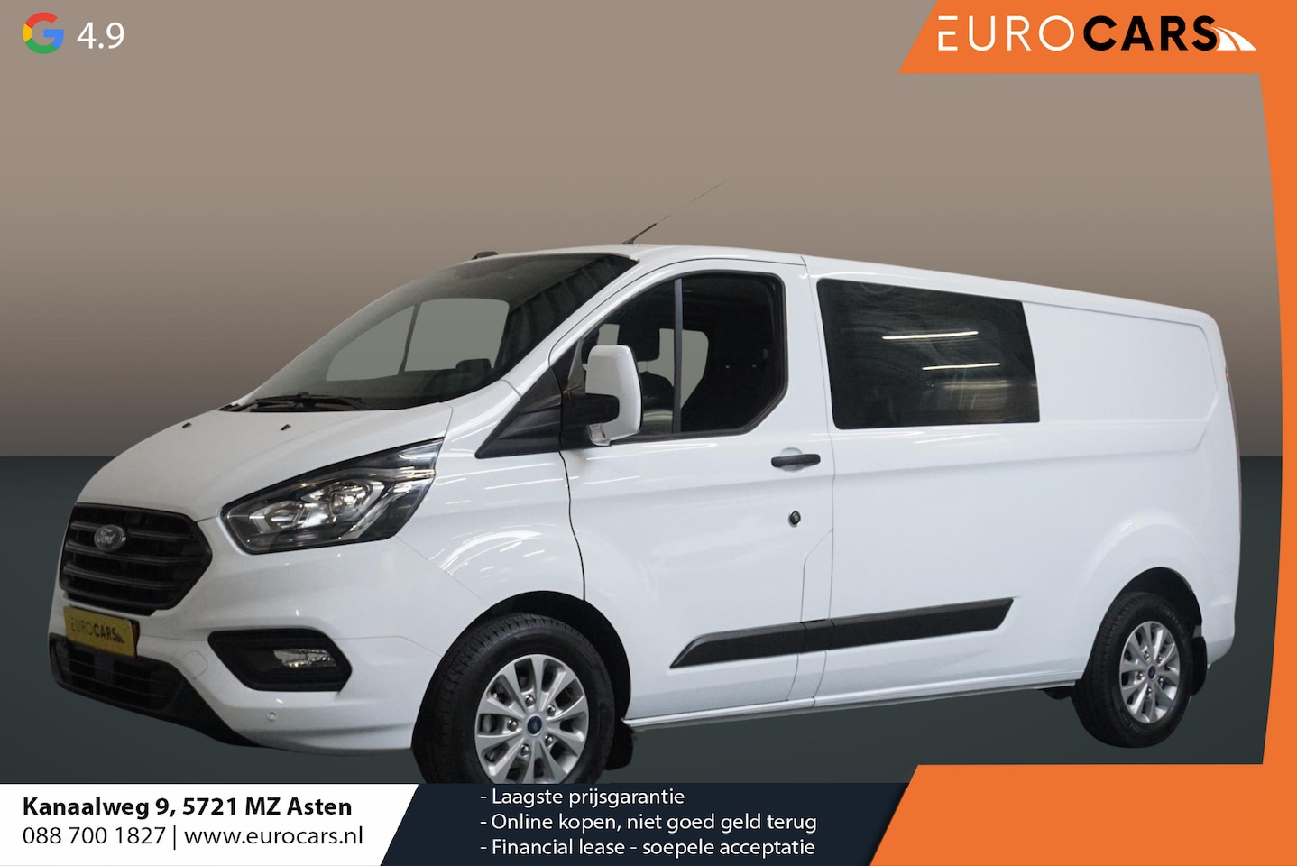 Ford Transit Custom - 300 2.0 TDCI L2H1 Trend Dubbele Cabine Automaat Airco Navi Cruise Trekhaak - AutoWereld.nl