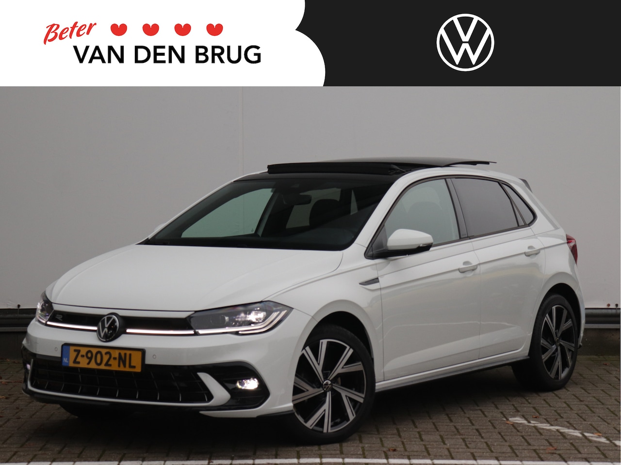 Volkswagen Polo - 1.0 TSI R-Line Business 95pk DSG | Camera | Panoramadak | Keyless | 17" Bergamo | Led matr - AutoWereld.nl