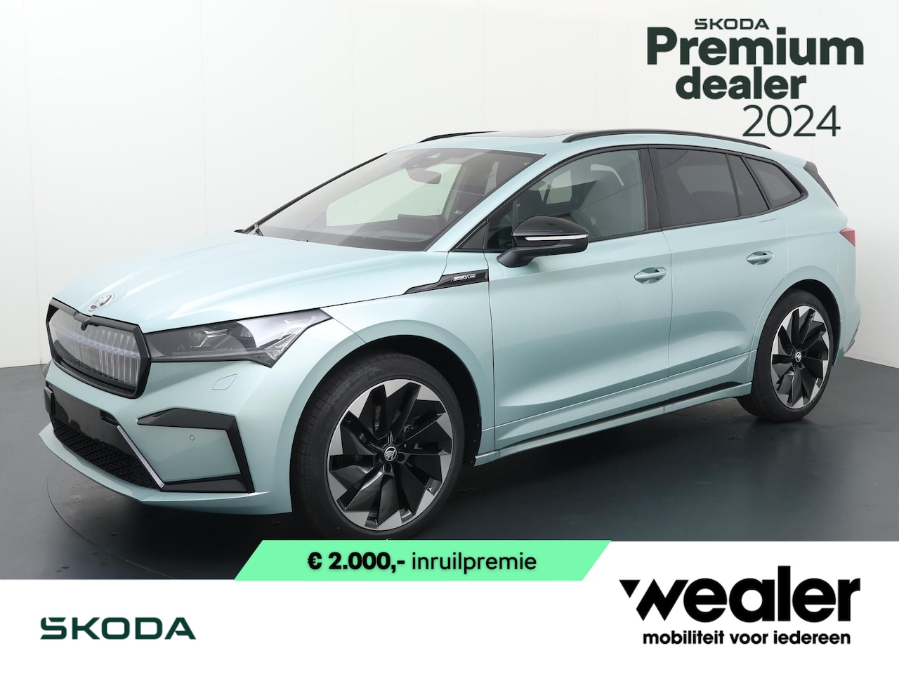 Skoda Enyaq iV - 60 Sportline 180 pk | Navi | Crystal Face | Panodak | 21" | 393 km actieradius | - AutoWereld.nl