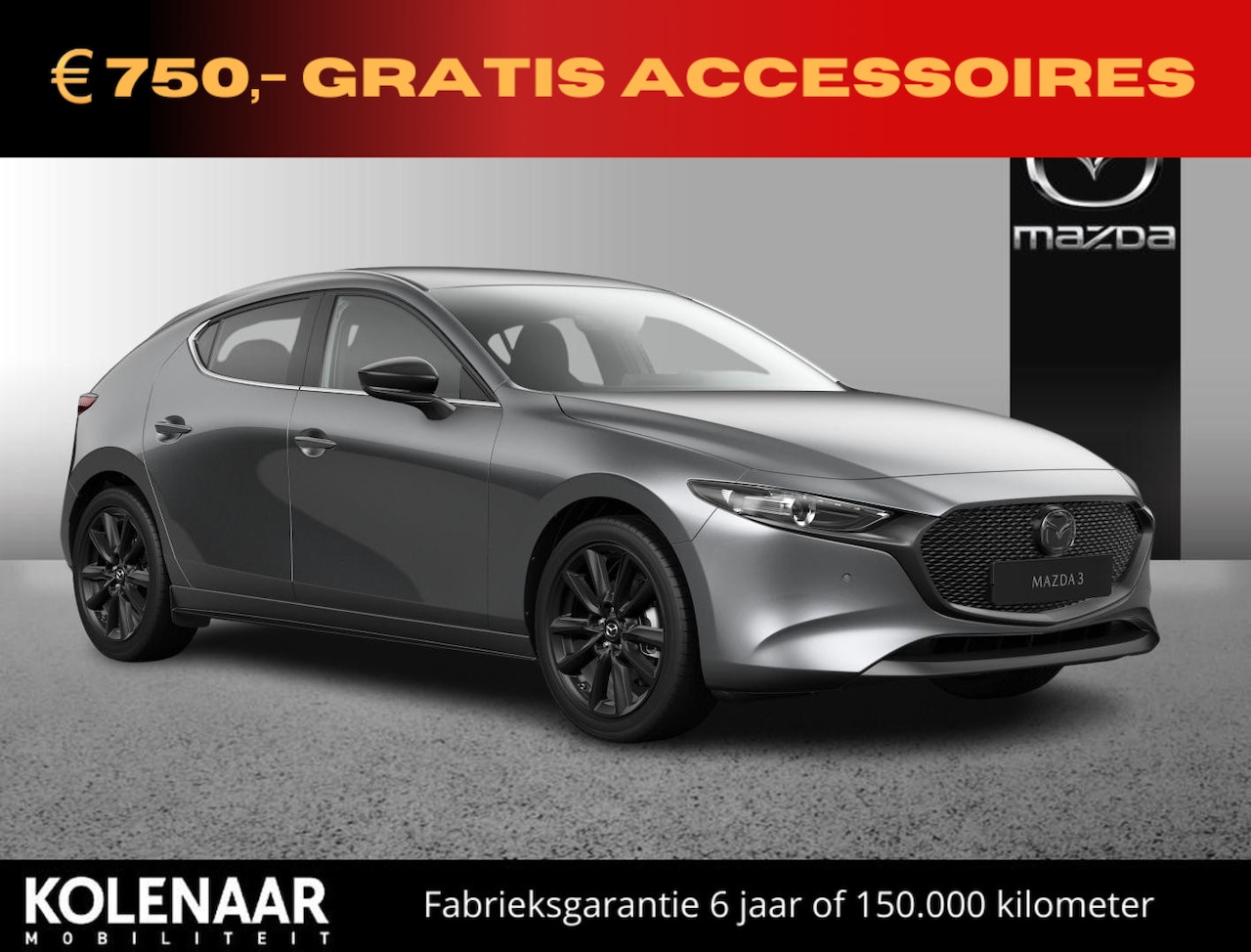 Mazda 3 - Automaat 2.0 e-Sky-G 150 Homura /€4000,- voordeel!*/€750,- accessoires!/Direct rijden! - AutoWereld.nl