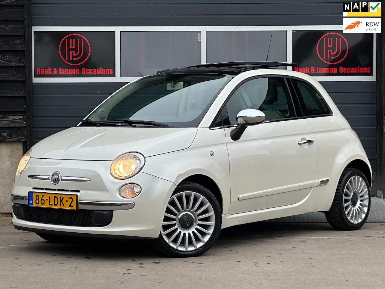 Fiat 500 - 1.2 Lounge - Open dak - Airco - Lmv - Apk - NAP - AutoWereld.nl